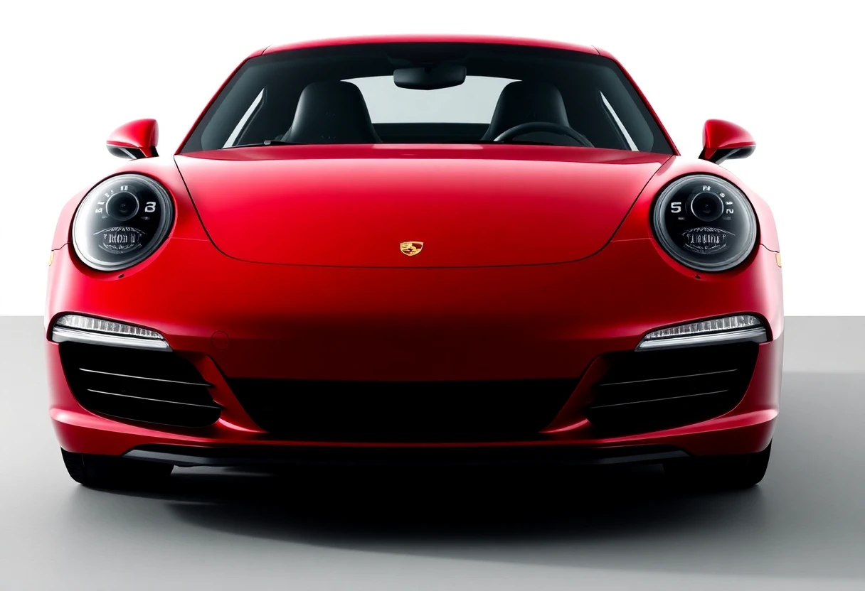 Porsche 911 Carrera S, voiture de sport rouge